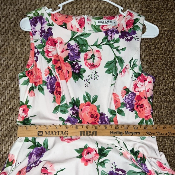 Grace Karin white and multicolored floral dress - Picture 7 of 9